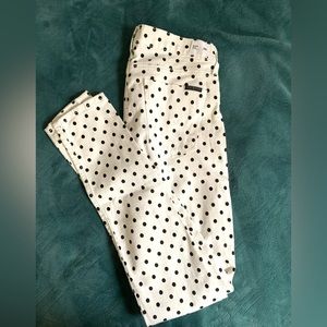 Hudson white with Black polka dots Pants Size 26